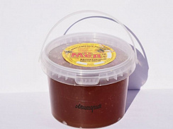 Honey in plastic containers