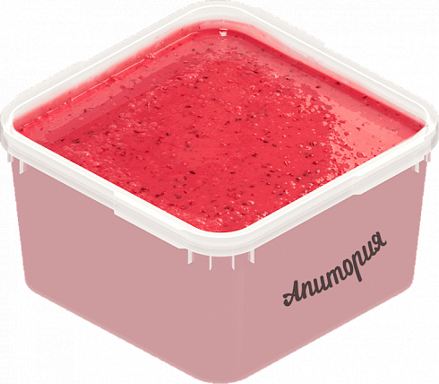 Creamed honey with strawberry
