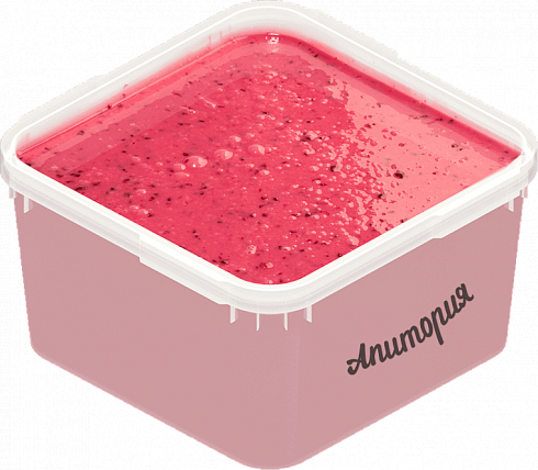 Creamed honey with raspberry